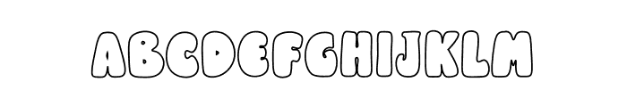 Chubby Ghost LINE Font UPPERCASE