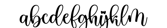 Chubby Script Regular Font LOWERCASE