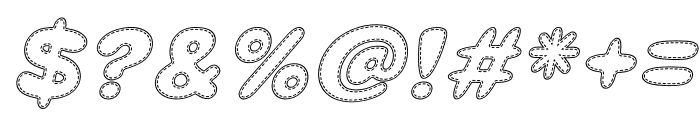Chuchu Stroke Italic Font OTHER CHARS