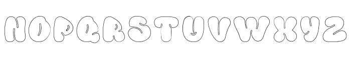 Chunky Bomb Outline Font LOWERCASE