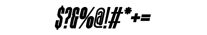 Chunky Condense Italic Font OTHER CHARS