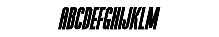 Chunky Condense Italic Font UPPERCASE