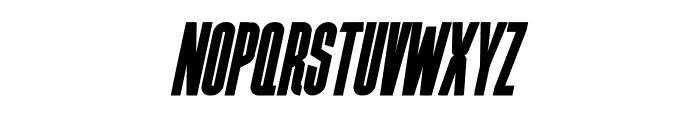Chunky Condense Italic Font UPPERCASE