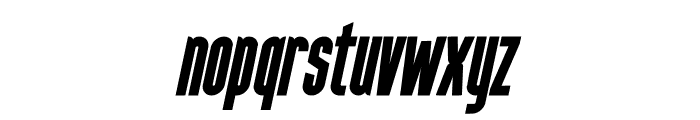 Chunky Condense Italic Font LOWERCASE