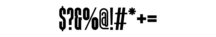 Chunky Condense Regular Font OTHER CHARS