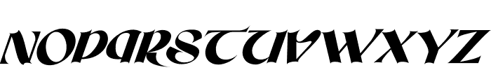 Chunky Italic Font UPPERCASE