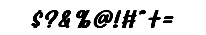 ChunkyHazelnut-Italic Font OTHER CHARS