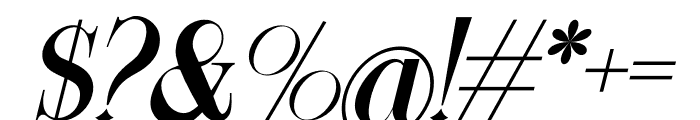 Cidelka Italic Font OTHER CHARS