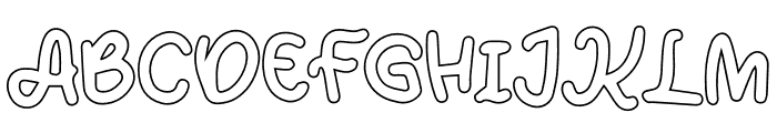 Cikids Outline Font UPPERCASE
