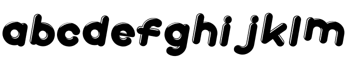 Cingock Tilt Right Bubble Font LOWERCASE
