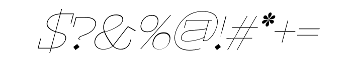 Circle Thin Font Italic Font OTHER CHARS