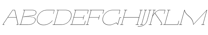 Circle Thin Font Italic Font UPPERCASE