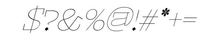 CircleThinFont-Italic Font OTHER CHARS