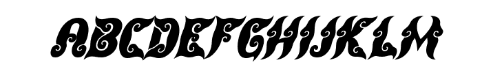 Cire Bone Italic Allcaps Font LOWERCASE