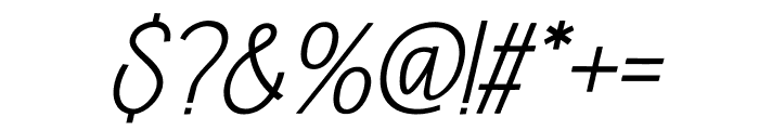 Citypop Light Italic Font OTHER CHARS