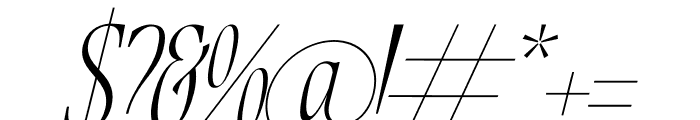 Clamofte Italic Font OTHER CHARS