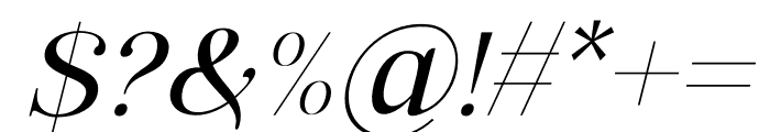 Clarine Italic Font OTHER CHARS