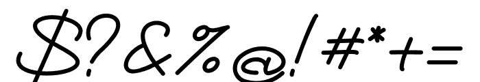 Claudette Signature Ending Font OTHER CHARS