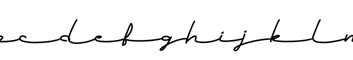 Claudette Signature Ending Font LOWERCASE