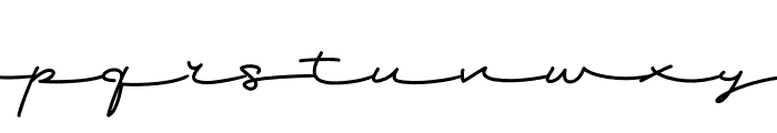 Claudette Signature Ending Font LOWERCASE
