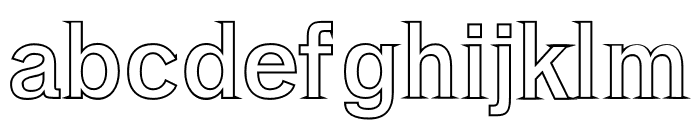 Cleantha-LightOutline Font LOWERCASE