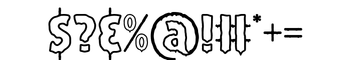 Cleson Scary Outline Font OTHER CHARS