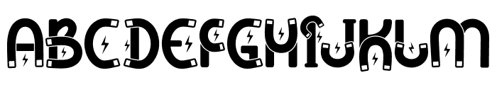 Clever Science Magnet Font UPPERCASE
