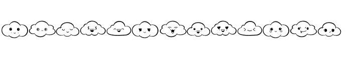 Cloud Cute Font UPPERCASE