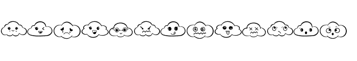 Cloud Cute Font UPPERCASE