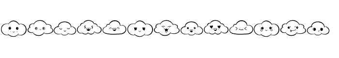 Cloud Cute Font LOWERCASE