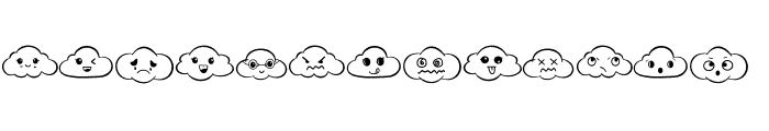 Cloud Cute Font LOWERCASE