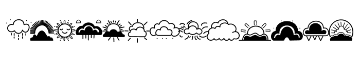 Cloud doodle Font UPPERCASE