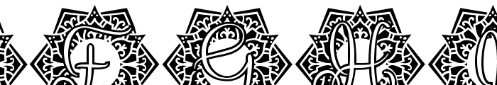 Clove Mandala Monogram Font UPPERCASE