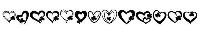 Clover Heart Font UPPERCASE