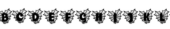 Cobweb Halloween Font UPPERCASE