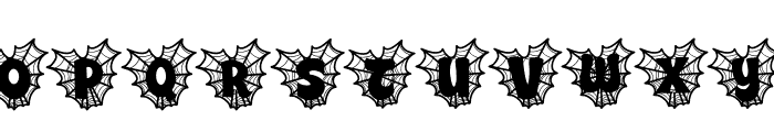 Cobweb Halloween Font UPPERCASE