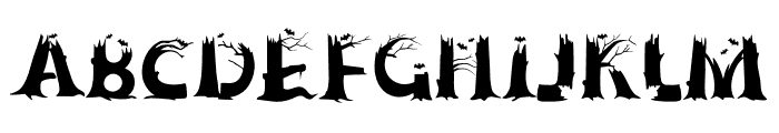 Cobwed Halloween Font UPPERCASE