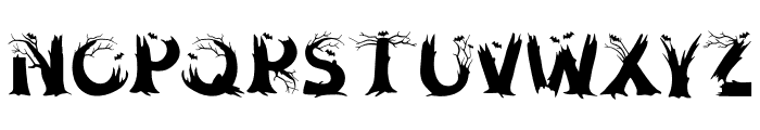 Cobwed Halloween Font UPPERCASE