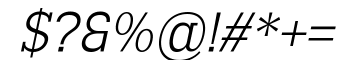 CodenameFX-LightItalic Font OTHER CHARS
