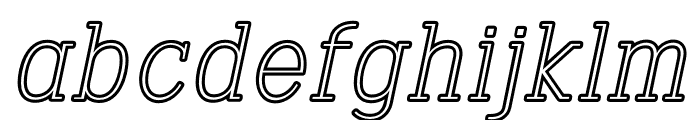 CodenameFX-ThinItalicOutline Font LOWERCASE