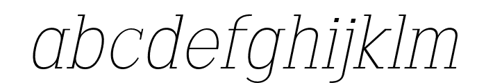 CodenameFX-ThinItalic Font LOWERCASE