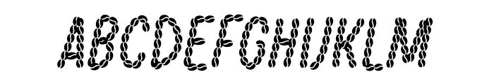 Coffee Beans Font UPPERCASE