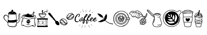 Coffee Doodle Font UPPERCASE