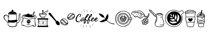 Coffee Doodle Font LOWERCASE