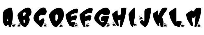 Coffee  Kiss Regular Font UPPERCASE