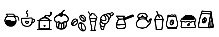 Coffee Mocca Illustrati Regular Font UPPERCASE