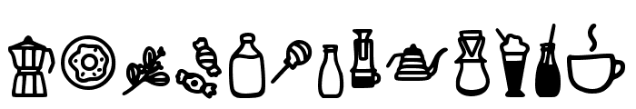 Coffee Mocca Illustrati Regular Font LOWERCASE
