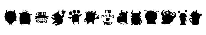 Coffee Monsters DB Font UPPERCASE