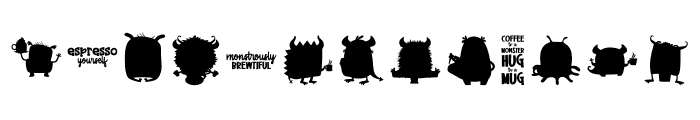 Coffee Monsters DB Font LOWERCASE