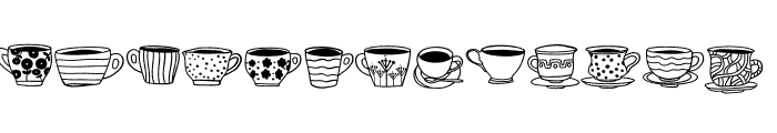 Coffee mug Font UPPERCASE